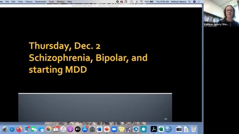 Thumbnail for Schizophrenia and MDD (Thurs. 12/2)