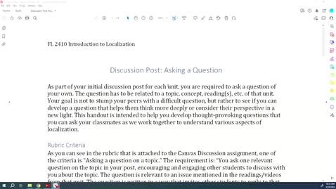 Thumbnail for entry FL 2410 Asking a Question on Discussion Post