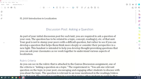 Thumbnail for FL 2410 Asking a Question on Discussion Post