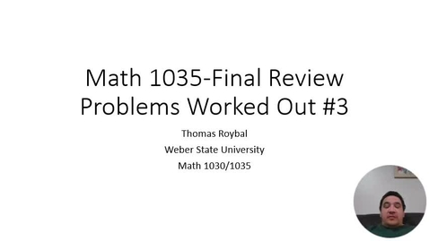 Thumbnail for Final Review Solutions #3