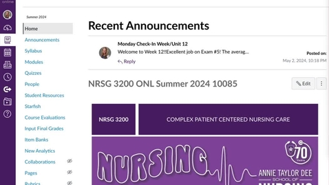 Thumbnail for 3200 Course Orientation Video 