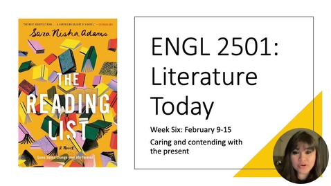 Thumbnail for ENGL 2501 Week Six Spring 2025 Recording