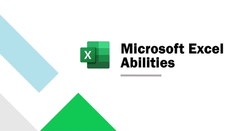 Thumbnail for Microsoft Excel Abilities
