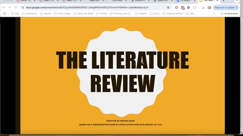 Thumbnail for Literature Reviews