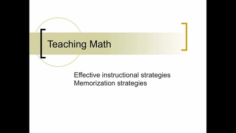Thumbnail for Memorization Strategies
