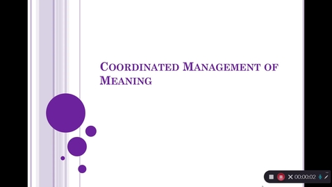 Thumbnail for entry Comm 3000 - Coordinated Management of Meaning Highlights