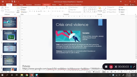 Thumbnail for Unit 6 RECORDED LECTURE Crisis and Violence