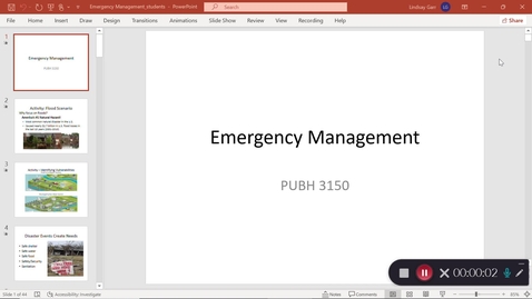Thumbnail for PUBH 3150 Lecture 14 - LGarr