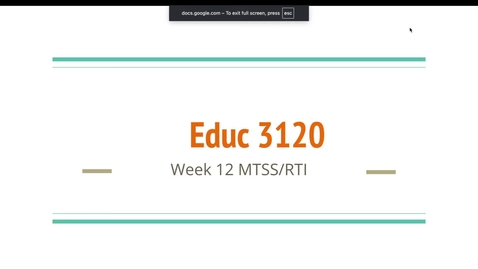 Thumbnail for Welcome MTSS_RTI - Google Slides - 9 November 2025