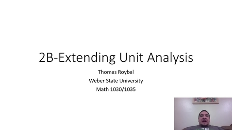 Thumbnail for 2B-Extending Unit Analysis ONL