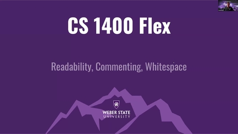 Thumbnail for CS Flex 1400 Commenting, Readability and Whitespace 1-1