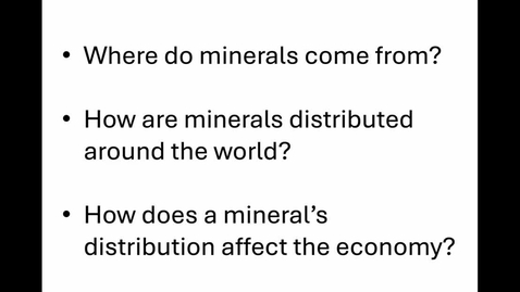 Thumbnail for Mineral and rock resources Part 2