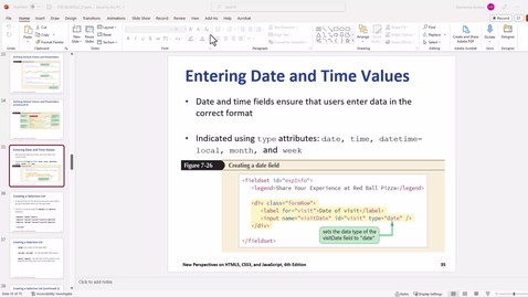 Thumbnail for Video 5 - Date and Selection Boxes