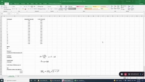 Thumbnail for L5b - Correlation and Prediction Excel Tutorial