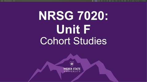 Thumbnail for Unit F: Cohort Studies