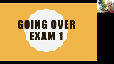 Thumbnail for entry Going over Exam 1