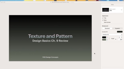 Thumbnail for entry Texture &amp; Pattern Lecture
