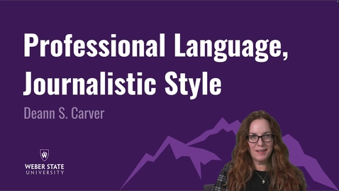 Thumbnail for COMM 1130 Intro to AP style