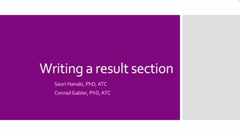Thumbnail for Writing a Results Section - Quiz