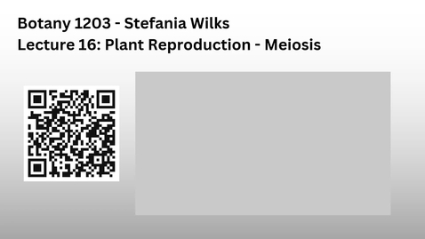 Thumbnail for Botany 1203 Lecture 16 Plant Reproduction - Meiosis