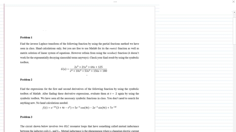 Thumbnail for ME 3060 - Team Assignment 2 - Problem 1 Solution