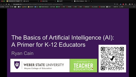 Thumbnail for entry A Primer on AI for Educators