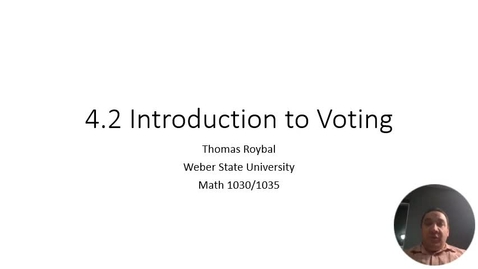 Thumbnail for ME 4.2-Introduction to Voting
