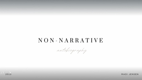 Thumbnail for Non narrative biography 