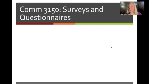 Thumbnail for COMM 3150 - Surveys and Questionnaires 