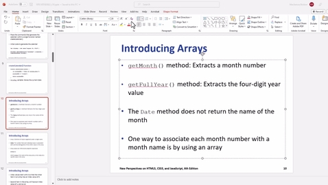 Thumbnail for entry Video 3 - Introduction to Arrays
