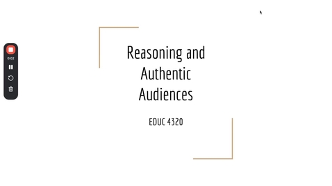 Thumbnail for Reasoning and Authentic Audiences - Google Slides - 8 February 2026