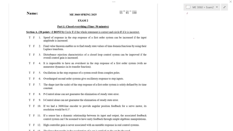 Thumbnail for ME 3060 Exam 2 review