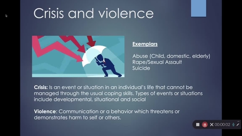 Thumbnail for Unit 6 RECORDED LECTURE Crisis and Violence Part 1