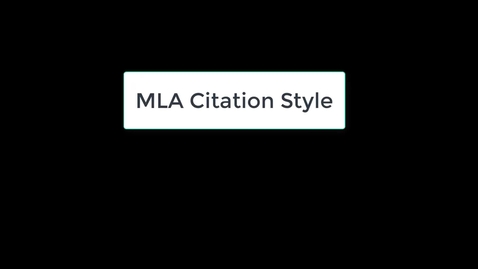 Thumbnail for Introduction to the MLA Citation Style (8th ed.)