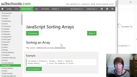 Thumbnail for The array sort method