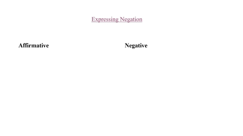 Thumbnail for entry Cap. 7 Expressing Negation - Quiz