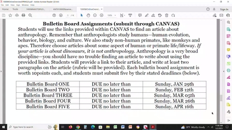 Thumbnail for ANTH 1000: MiniFAQ2: How Do I Complete my Bulletin Board Assignments?