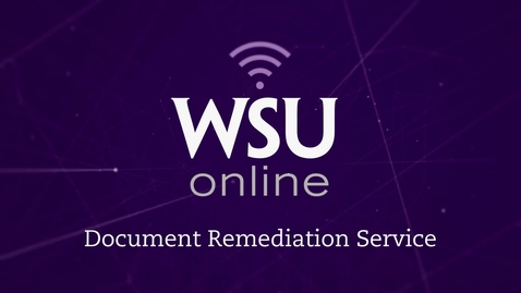 Thumbnail for entry Document Remediation Service