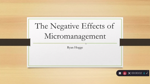 Thumbnail for Micromanagement