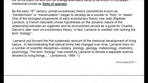 Thumbnail for entry ANTH 1020: 1st Midterm Mini Review, Lamarck's &quot;Subtle Fluids&quot; (SU22)