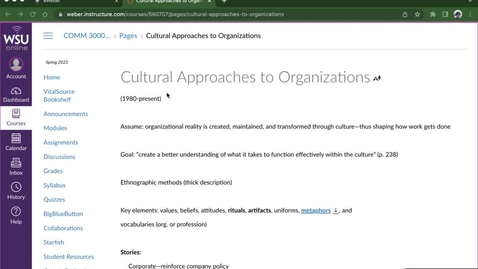 Thumbnail for entry Cultural Approaches to Organizations