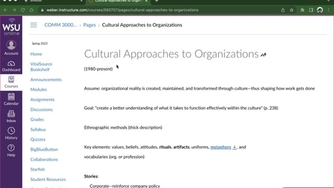 Thumbnail for Cultural Approaches to Organizations