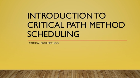 Thumbnail for Introduction to CPM - Recorded Presentation