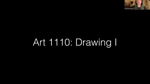 Thumbnail for Drawing I Orientation Lecture