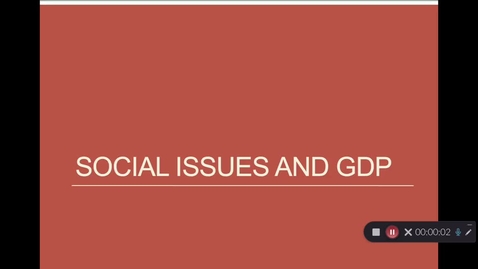 Thumbnail for entry Social Issues and GDP