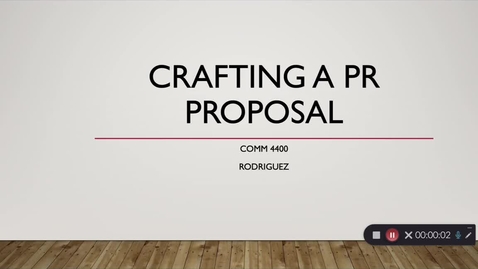Thumbnail for 4400 Online - Crafting a PR Proposal