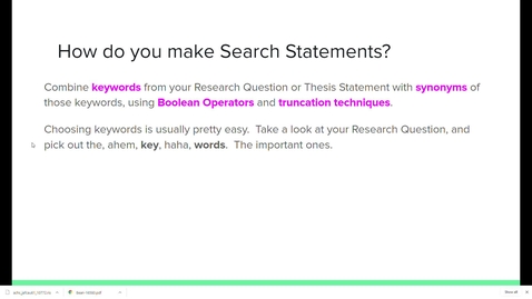 Thumbnail for Keywords and Alternative Terms (a.k.a. Synonyms)