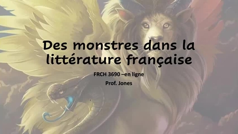 Thumbnail for monstres de la littérature française: semaine 2 - Quiz