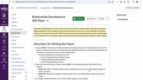 Thumbnail for Relationship Development Skill Paper - Video Directions