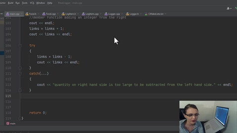 Thumbnail for Example Program 9  - Overloaded friend integer addition operator and the Logger class